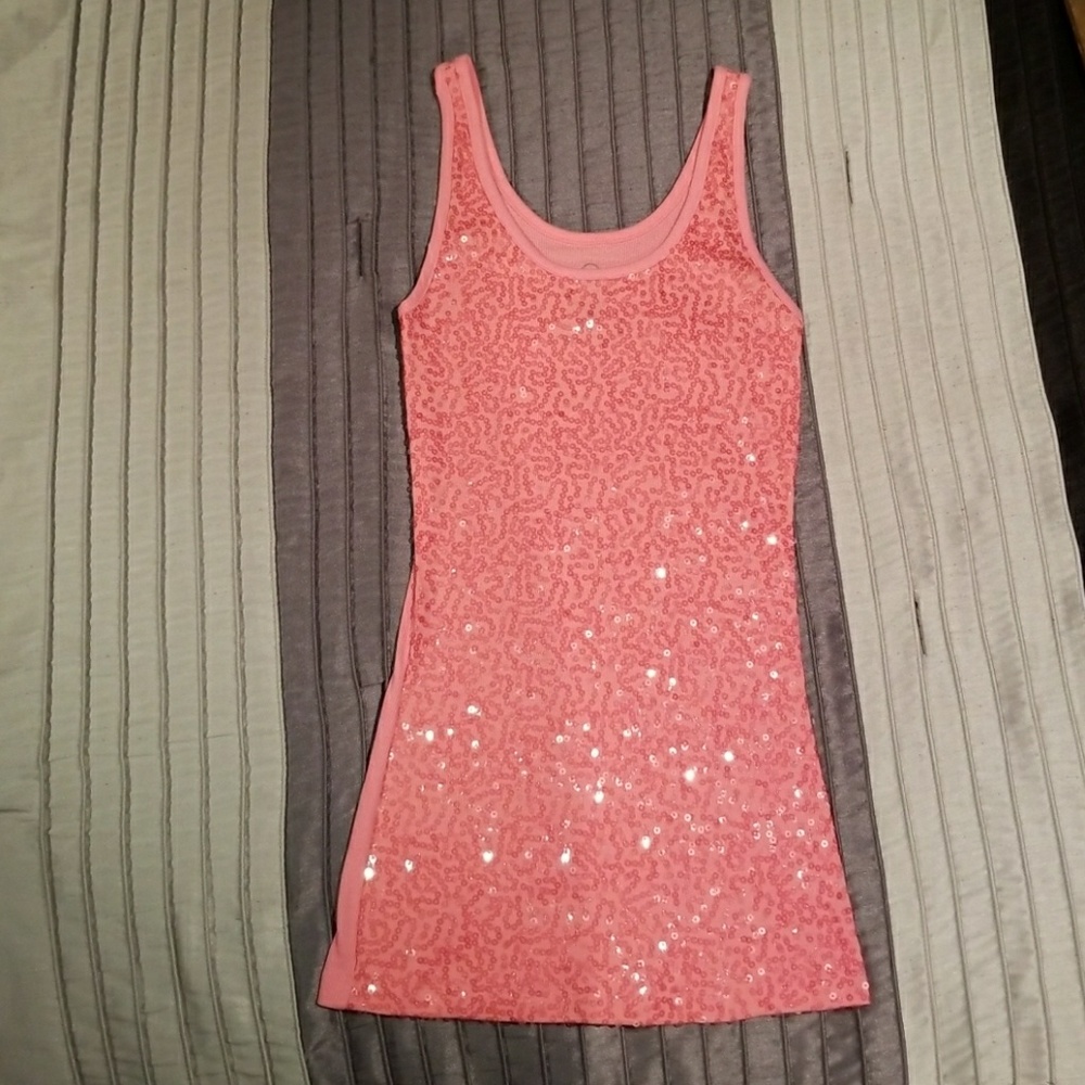 NEW Tunic Sequin Vanity Tank Top